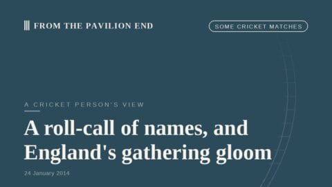 A roll-call of names, and England's gathering gloom