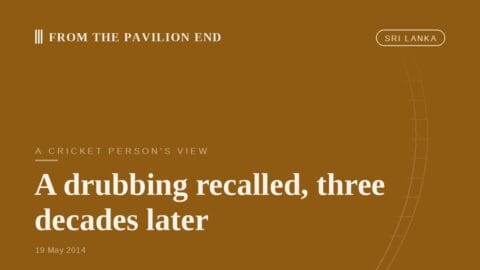 A drubbing recalled, three decades later