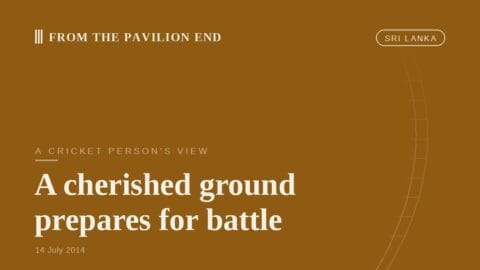 A cherished ground prepares for battle