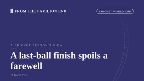 A last-ball finish spoils a farewell