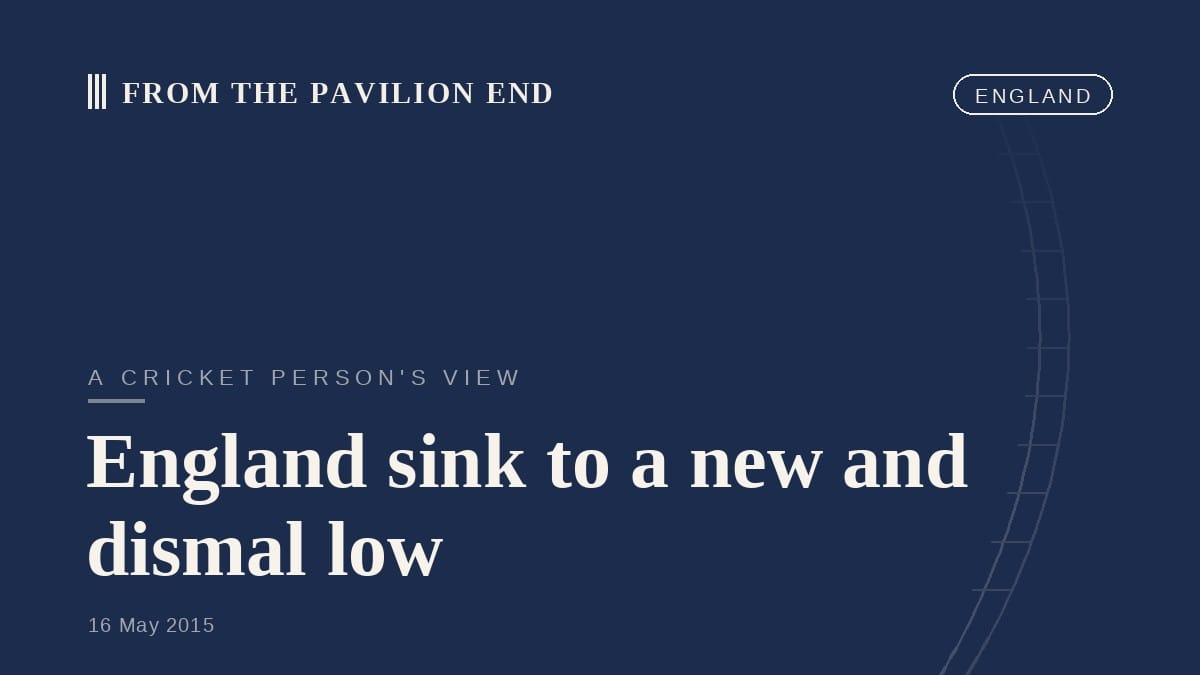 England sink to a new and dismal low