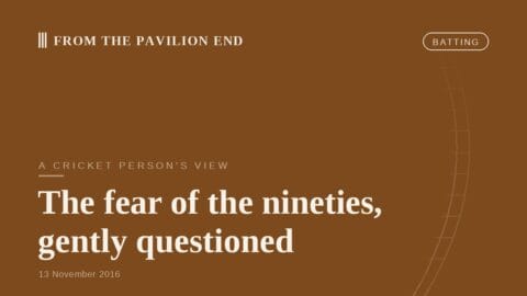 The fear of the nineties, gently questioned