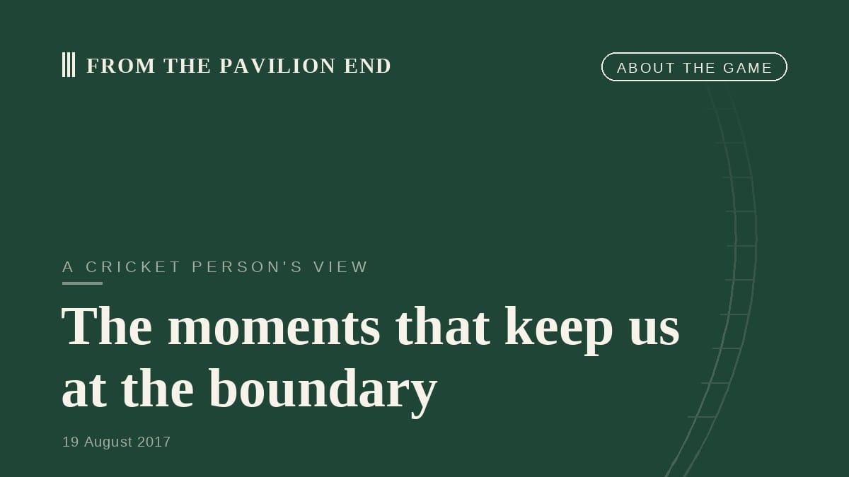 The moments that keep us at the boundary