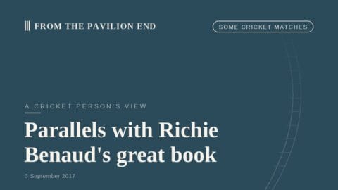 Parallels with Richie Benaud's great book
