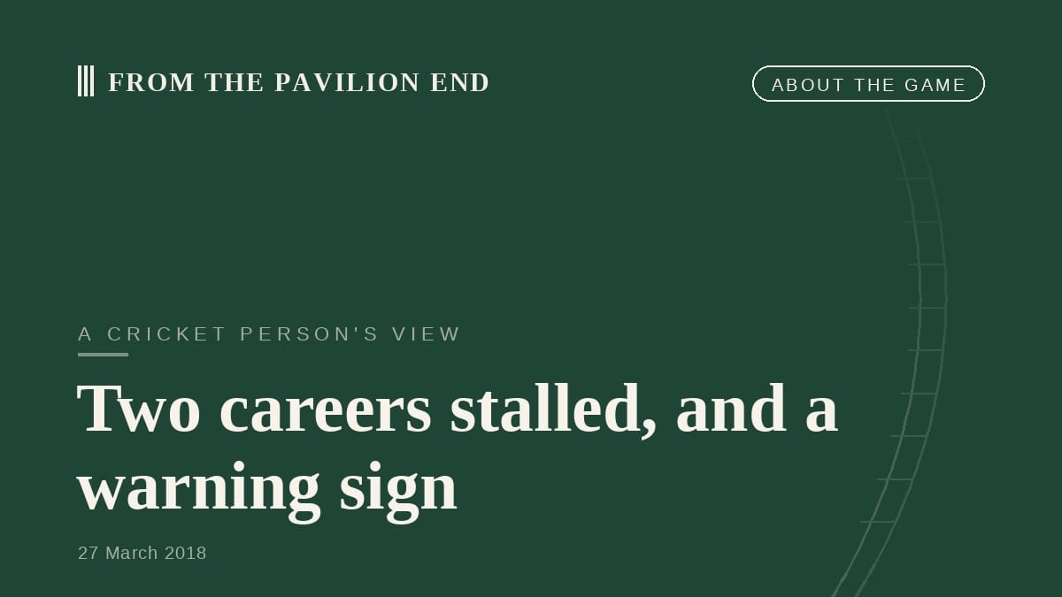 Two careers stalled, and a warning sign