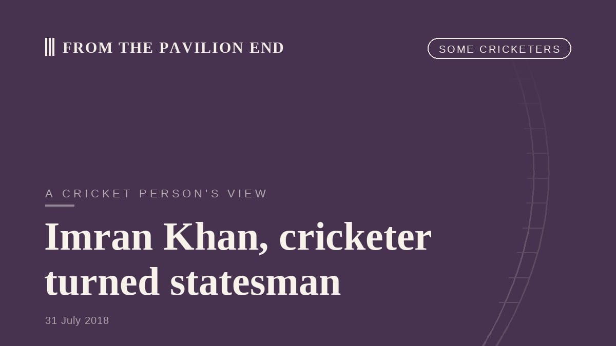 Imran Khan, cricketer turned statesman