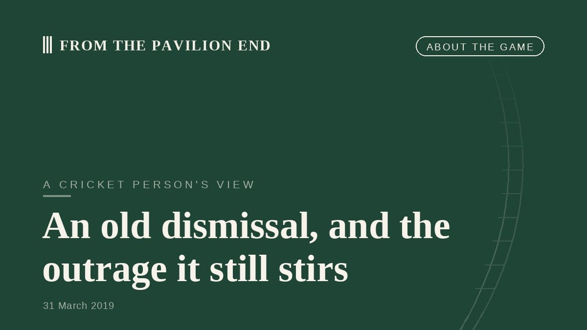 An old dismissal, and the outrage it still stirs