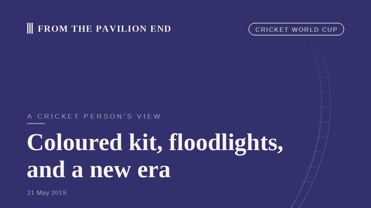 Coloured kit, floodlights, and a new era