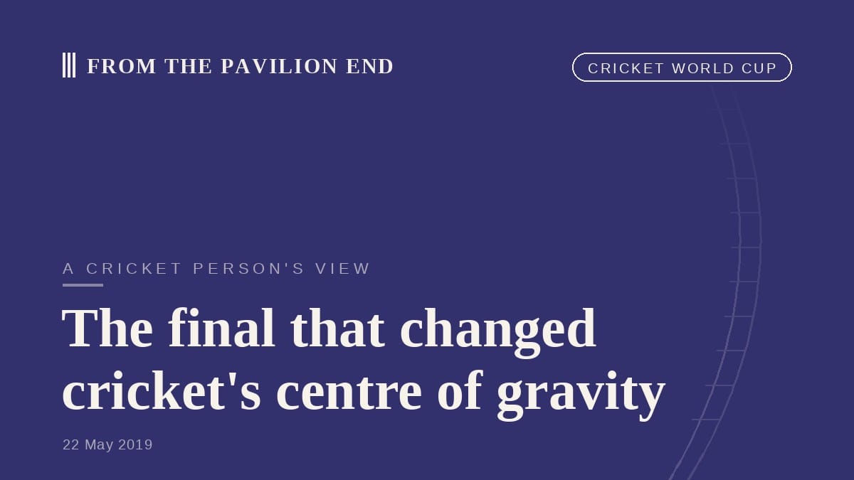 The final that changed cricket's centre of gravity