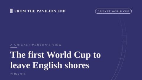 The first World Cup to leave English shores