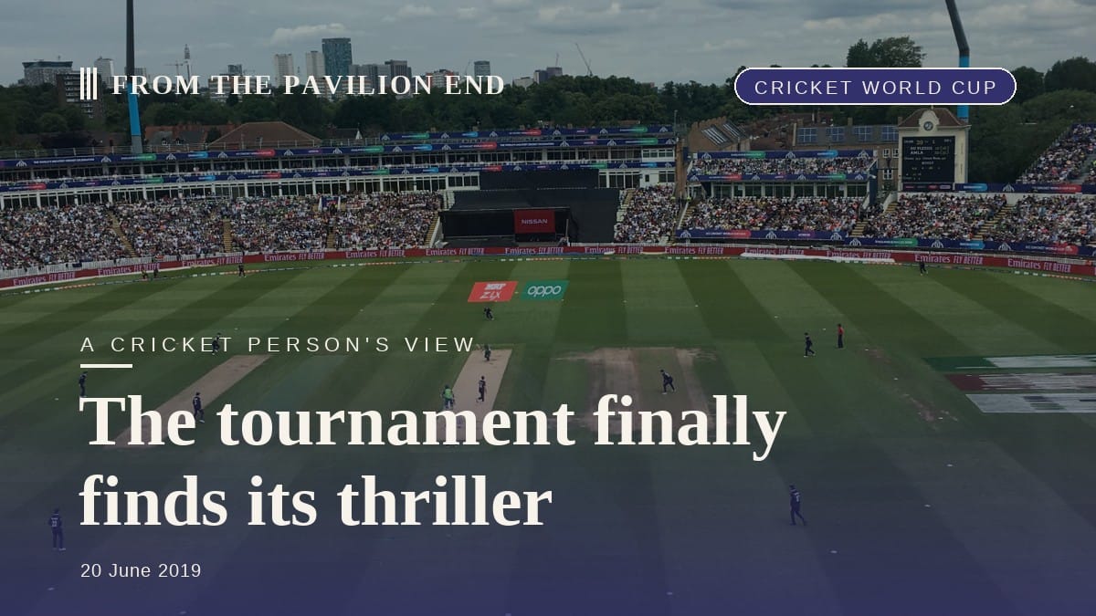 The tournament finally finds its thriller