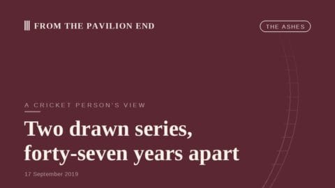 Two drawn series, forty-seven years apart