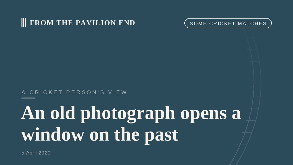 An old photograph opens a window on the past
