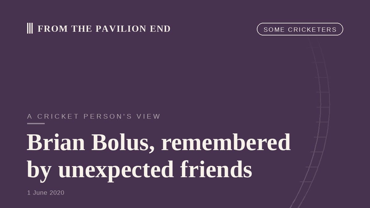 Brian Bolus, remembered by unexpected friends