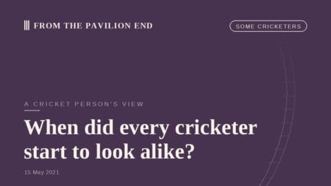 When did every cricketer start to look alike?