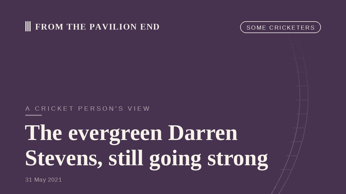 The evergreen Darren Stevens, still going strong