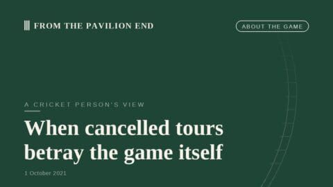 When cancelled tours betray the game itself