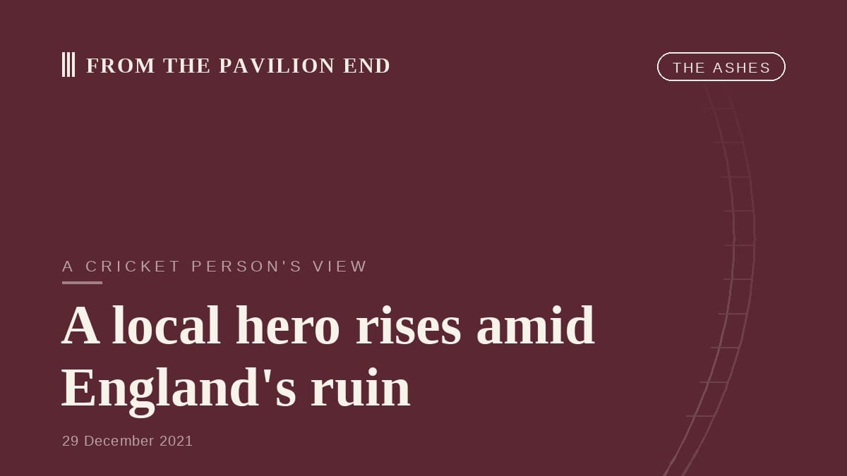 A local hero rises amid England's ruin