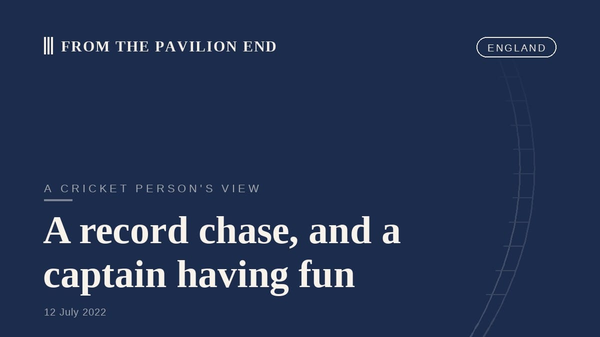 A record chase, and a captain having fun