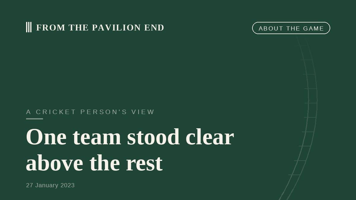 One team stood clear above the rest