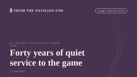 Forty years of quiet service to the game