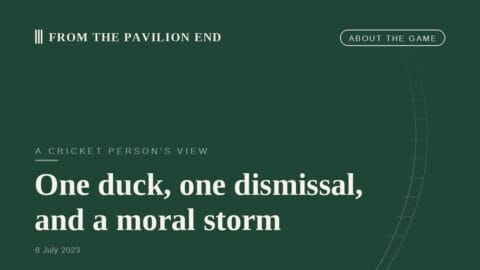 One duck, one dismissal, and a moral storm