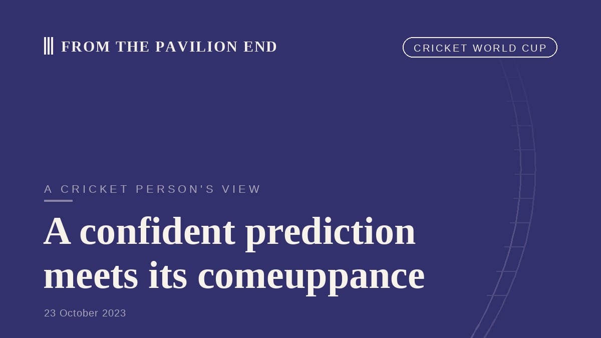 A confident prediction meets its comeuppance