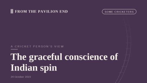 The graceful conscience of Indian spin
