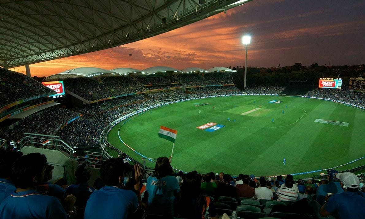 Adelaide Oval - The sky is red, and the heart bleeds blue by Rajiv Bhuttan