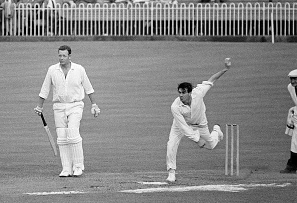 Fred Trueman bowling