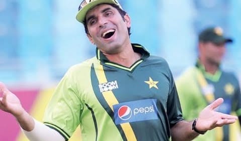 Misbah-ul-Haq looking nonchalant