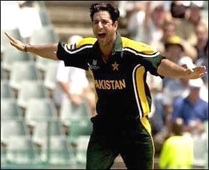 Wassim Akram celebrates